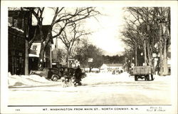Mt. Washington From Main St. North Conway, NH Postcard Postcard Postcard