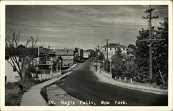 View of Town St. Regis Falls, NY Postcard Postcard Postcard