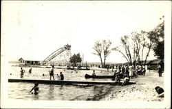 People Playing in the Water Postcard