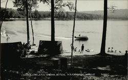 Vacationland Camp Sites on Lake Harrison, ME Postcard Postcard Postcard