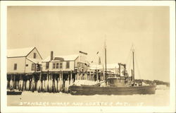 Stengers Wharf and Lobster Pot Friendship, ME Postcard Postcard 