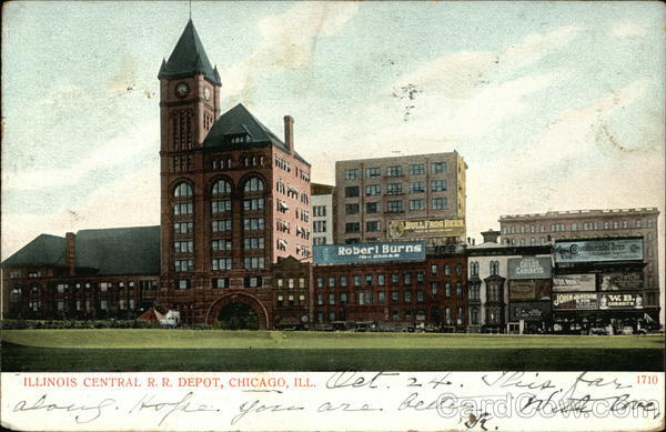 Illinois Central R.R. Depot Chicago