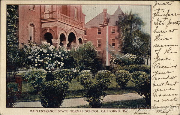Main Entrance State Normal School California Pennsylvania
