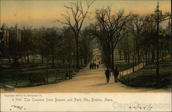 The Common from Beacon and Park Streets Boston Massachusetts