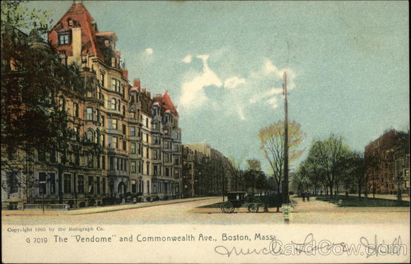 The Vendome and Commonwealth Avenue Boston Massachusetts