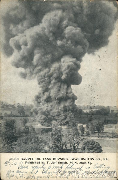 40,000 Barrel Oil Tank Fire - Washington County Pennsylvania