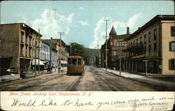 Main Street, Looking East Cooperstown New York