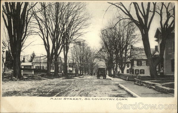 Residential View of Main Street South Coventry Connecticut