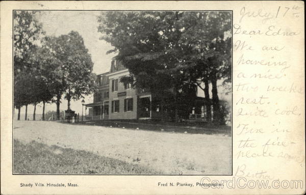 Shady Villa Hinsdale Massachusetts