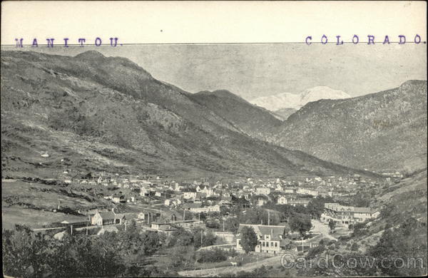Aerial View of Town Manitou Colorado