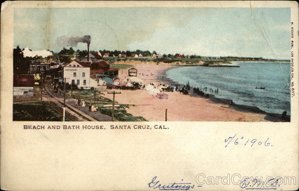 Beach and Bath House Santa Cruz California