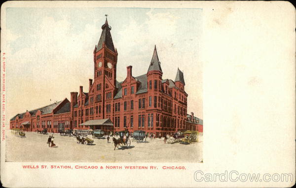 Wells Street Station - Chicago & North Western Railway Illinois