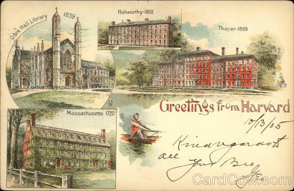Greetings from Harvard Cambridge Massachusetts