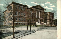 High School, South Boston, Mass Postcard
