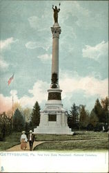 New York State Monument - National Cemetery Postcard