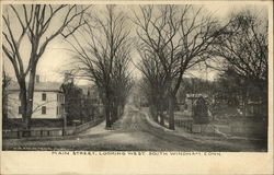 Main Street Looking West South Windham, CT Postcard Postcard Postcard