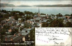 Birdseye View. Ossining on the Hudson, looking West Postcard