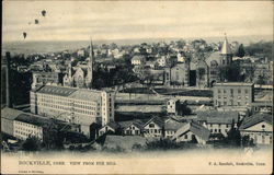 View from Fox Hill Rockville, CT Postcard Postcard Postcard