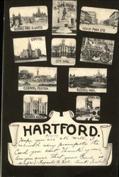 Greetings from Hartford Connecticut Postcard Postcard Postcard