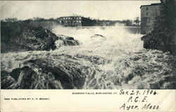 Winooski Falls Burlington, VT Postcard Postcard Postcard