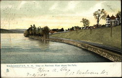 Merrimac River above the Falls Manchester, NH Postcard Postcard Postcard