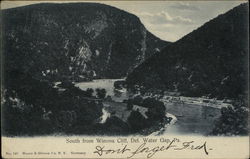 South from Winona Cliff Delaware Water Gap, PA Postcard Postcard Postcard