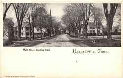 Main Street, Looking West Hazardville, CT Postcard Postcard Postcard