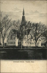 Universalist Church Franklin, MA Postcard Postcard Postcard