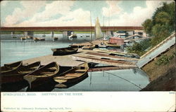 Shipping on the River Springfield, MA Postcard Postcard Postcard