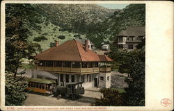 Iron Springs Station and Pike's Peak Railway Postcard