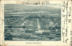 Aerial View of Town Salida, CO Postcard Postcard Postcard