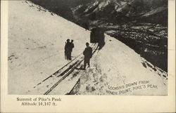 Looking Down from Windy Point, Pike's Peak Postcard