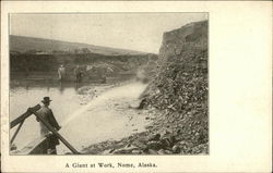 A Giant At Work Postcard