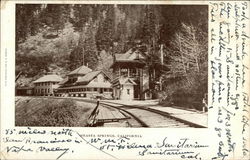 View of Train Depot Shasta Springs, CA Postcard Postcard Postcard