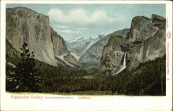 View from Inspiration Point, Yosemite Valley Postcard