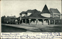 Railroad Station Needham, MA Postcard Postcard Postcard