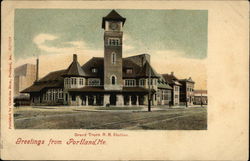 Grand Trunk RR Station Postcard