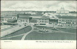 New Station, NY & NH Railroad Postcard