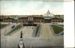 The New R.R. Station Postcard