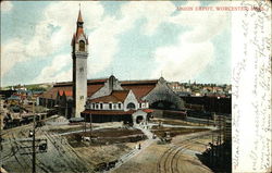 Union Depot Worcester, MA Postcard Postcard Postcard
