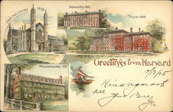 Greetings from Harvard Cambridge, MA Postcard Postcard Postcard