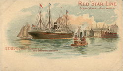 Red Star Line, New York - Antwerp Postcard Postcard Postcard