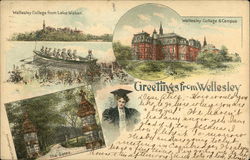 Greetings from Wellesley College Postcard