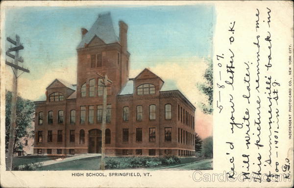 High School Springfield Vermont