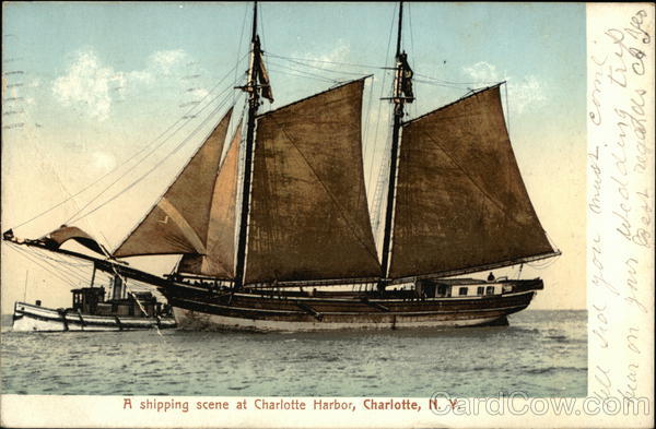 A Shipping Scene at Charlotte Harbor New York