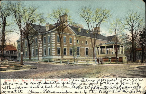 Union Hall, Harvard College Cambridge Massachusetts