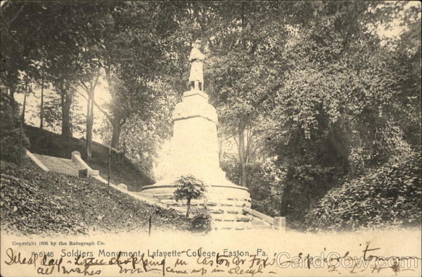 Soldiers Monument at Lafayette College Easton Pennsylvania