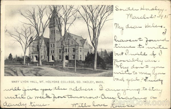 Mary Lyon Hall, Mt. Holyoke College South Hadley Massachusetts
