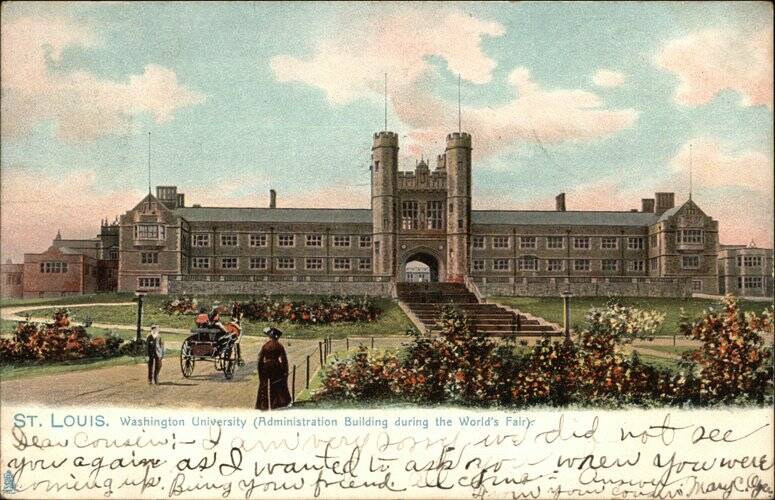 Washington University, Administration Building During World's Fair St. Louis Missouri