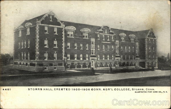 Storrs Hall, Erected 1905-1906, Conn. Agr'l College Connecticut